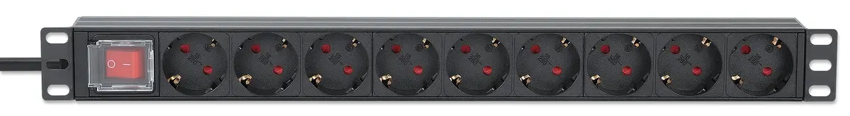 Блок распределения питания Intellinet 19" 1U на 9 розеток Photo 3