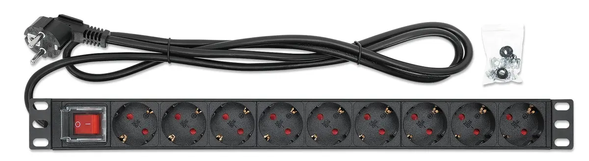 Блок распределения питания Intellinet 19" 1U на 9 розеток Photo 5