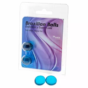 Personal lubricant TALOKA D-232608 Cold Effect — 2 Brazilian Balls, gel formula, cooling sensation