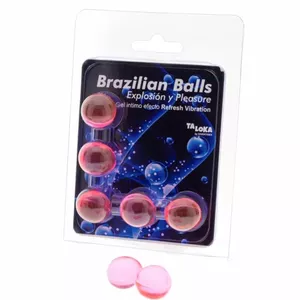 Lubricant gel TALOKA D-232635 with vibrating effect, 5 Brazilian balls, refresh formula