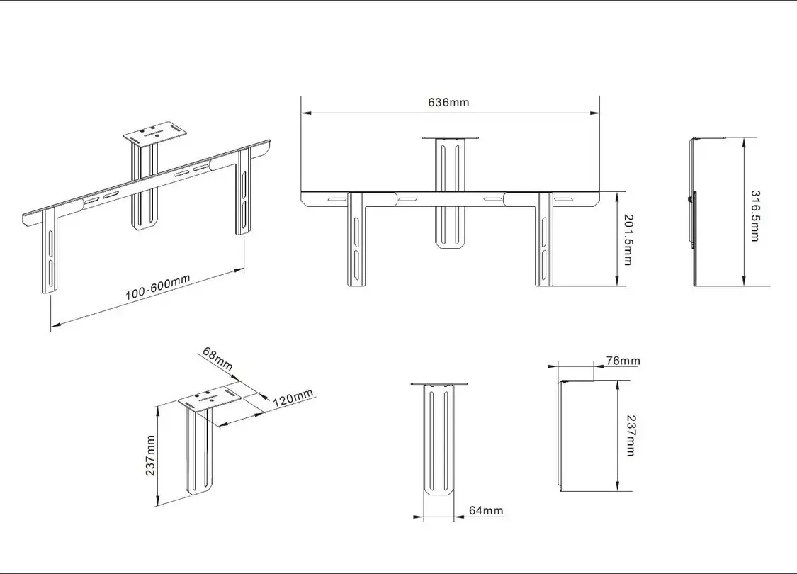 Plaukts Multibrackets M Universal Camera Holder 55"-110" Photo 19