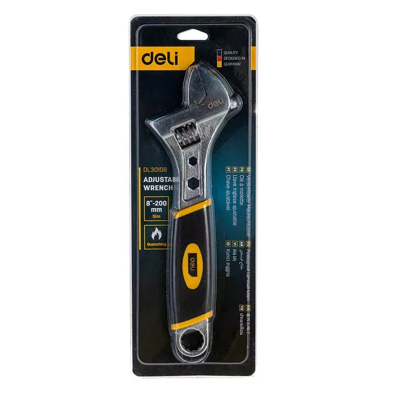 Разводной ключ deli tools EDL30108 8" Photo 3