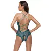 Cottelli Collection crotchless lace body L teal Photo 5