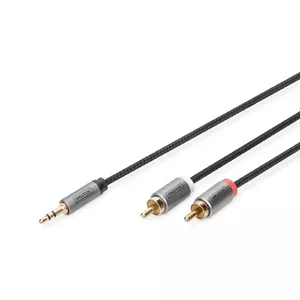 Audio adapter cable Digitus DB-510330-010-S 3.5 mm to RCA 1m Black
