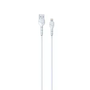 USB–Lightning cable Devia Kintone 1.0 m, 2.1 A — set of 30, white