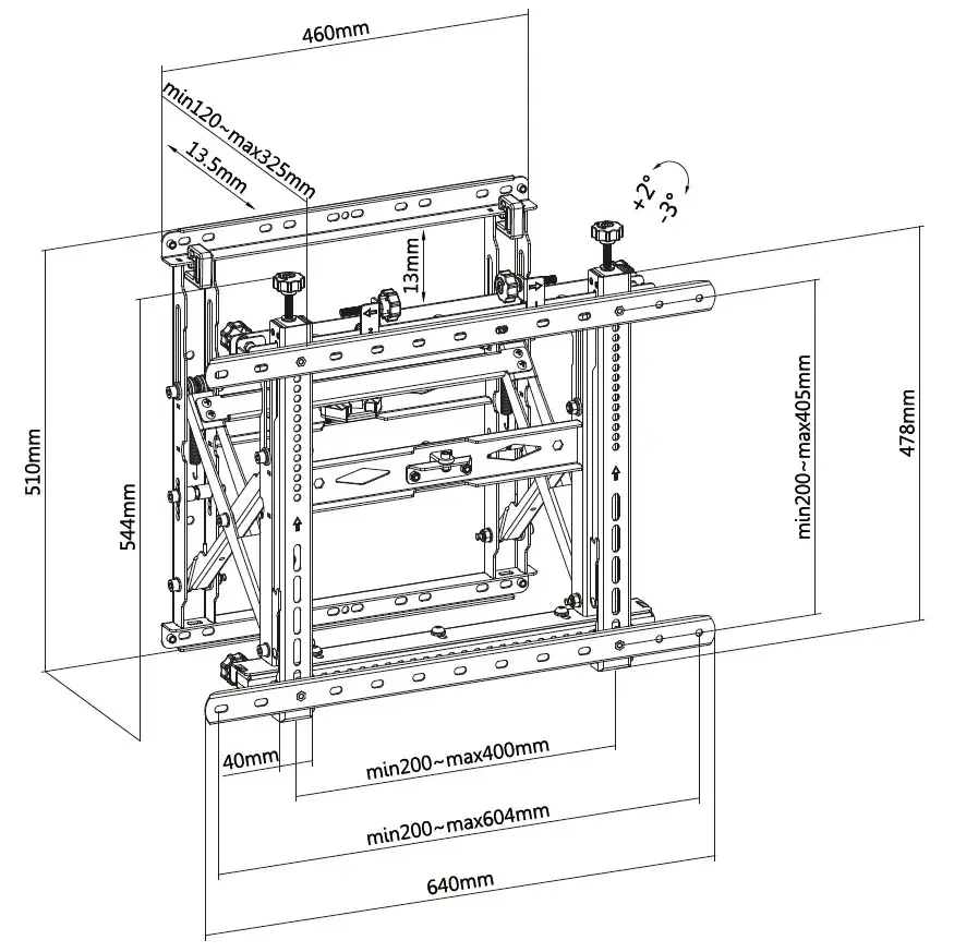 Equip 45"-70" Pop-Out Video Wall Mount Bracket Photo 12