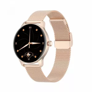 Смарт‑часы ORO-MED ORO LADY GOLD NEXT — IP68, IPS 1,09" 240×240, 180 мА·ч, 15 дней в режиме ожидания, алюминиевый корпус, золотой ремешок