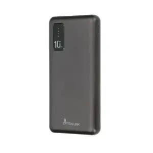Power bank Extralink EPB-098B 10000 mAh, LiPo, 2× USB-A + 1× USB-C, black