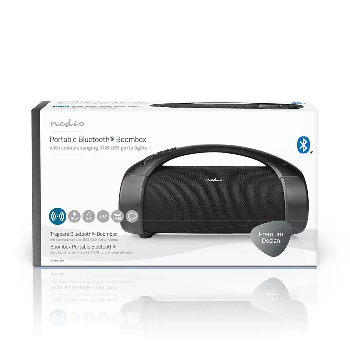 Nedis SPBB315BK portatīvais stereo skaļrunis Photo 18
