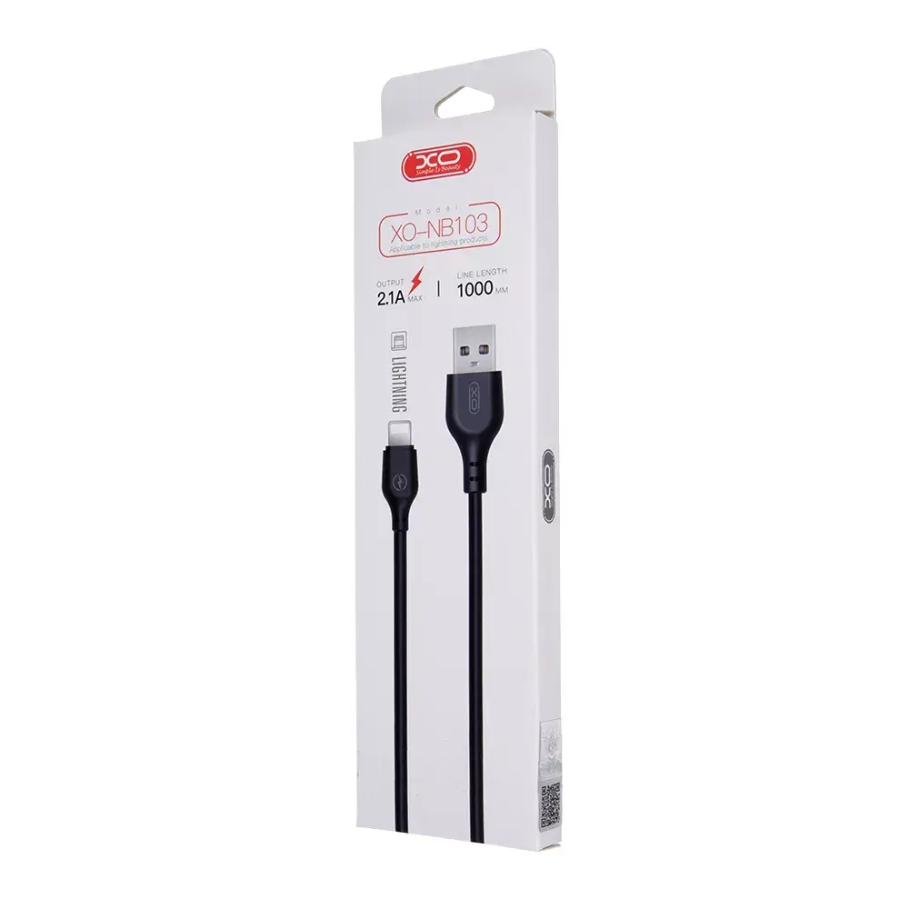 XO NB103 USB–Lightning kabelis 1,0 m 2,1A Photo 3