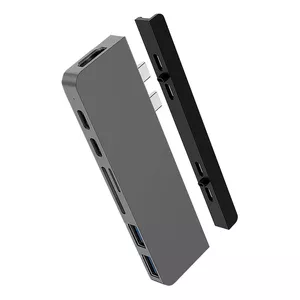 HUB HYPER HD28C USB 3.2 Gen 1 Type-C Grey MicroSD SD HDMI Thunderbolt 3