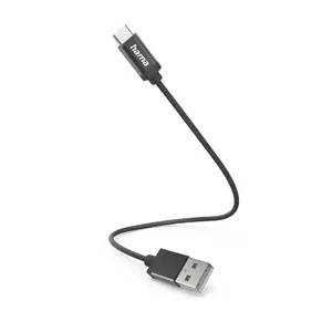 USB cable Hama 00201600 USB 2.0 0.2 m USB A USB C Black