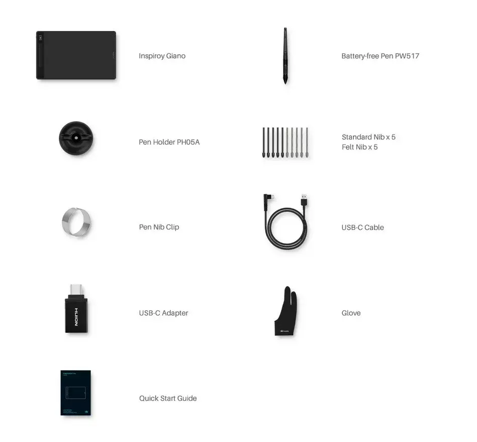 Graphic Tablet HUION Inspiroy Giano G930L Photo 7