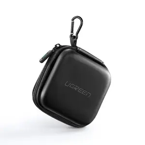 Headphone case UGREEN 40816 — durable shock-resistant travel case, 40×80×80 mm, black, universal