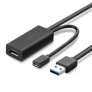 USB A to USB A / Micro-USB B cable UGREEN 20827 — 10 m, USB 3.2 Gen 1 (3.1 Gen 1), Black