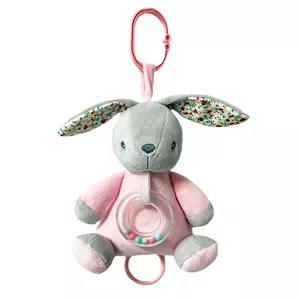 Музыкальная шкатулка TULILO Bunny 18 см розовая – механическая заводная игрушка