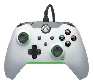 PDP Wired Controller Neon White for Xbox Series X|S, Xbox One, and Windows with USB Type-C and 2.43m Cable