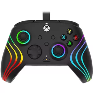 Gamepad PDP Afterglow Wave Black – Wired USB Type‑C controller for PC, Xbox One, Xbox Series S/X, 2.43 m cable