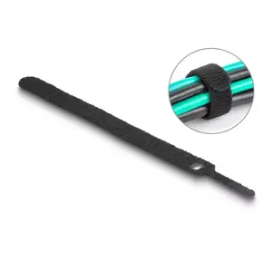 Hook & loop cable tie DeLOCK 19010 150x12mm black 10 pieces