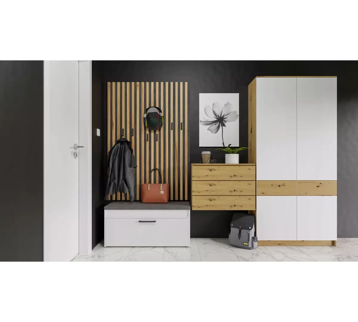 Closed Shoe Cabinet top e shop PARMA SZAFKA BIEL Photo 3