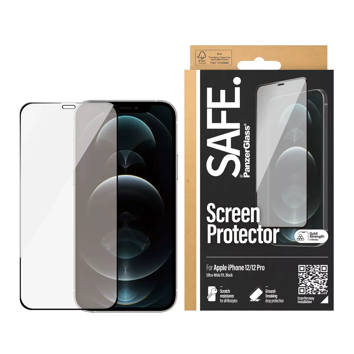 Screen Protector PanzerGlass SAFE. by ® iPhone 12 12 Pro Photo 2