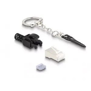 DeLOCK RJ45 Модульный разъем Cat.6A с замком 10 шт Черный Металлический Мужской