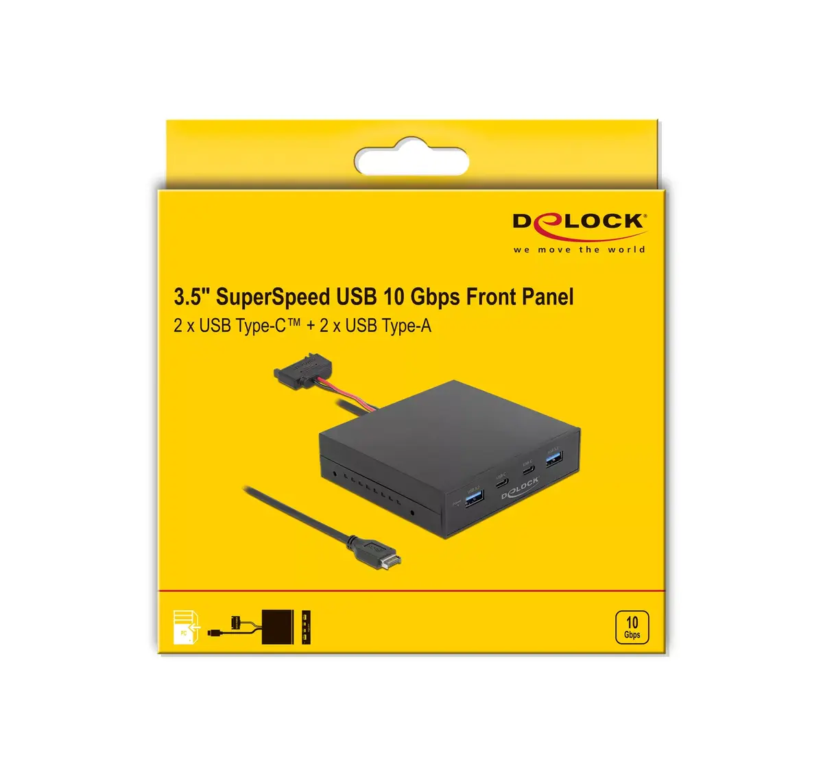 DeLOCK 3.5" USB 3.2 Gen 2 Priekšējā paneļa Photo 3