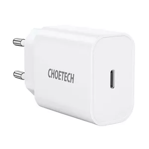 USB wall charger CHOETECH Q5004 V4 — 20W USB‑C PD, white