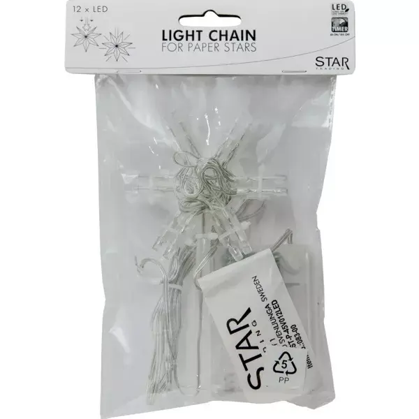 LED paper star lights Star Trading Lighty 1.5 m Photo 2