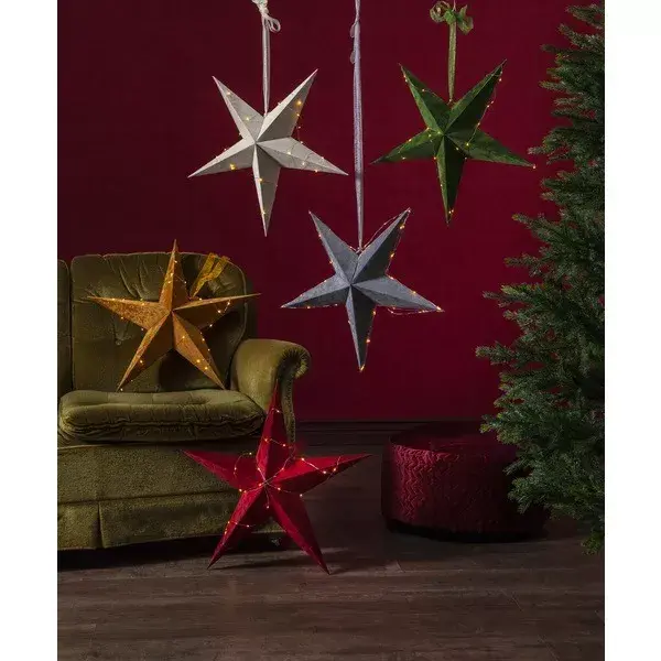 LED zvaigzne Star Trading Velvet 60 cm Photo 2