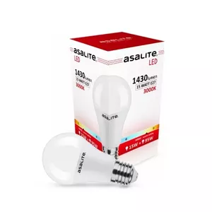 LED spuldze Asalite E27 A65, 15W, 3000K, 1430lm, 320°