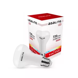 LED spuldze ar atstarotāju Asalite E27 R63, 10W, 3000K, 720lm, 180°.