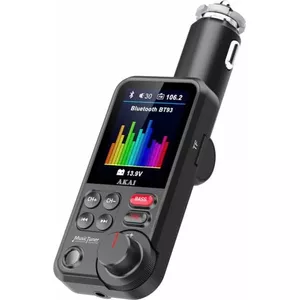 FM raidītājs AKAI FMT-93BT — auto Bluetooth FM modulator, hands-free un audio straumēšana