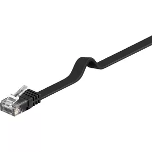 Tīkla kabelis PremiumCord Plochý patch kabel UTP RJ45-RJ45 CAT6 0.5m melns