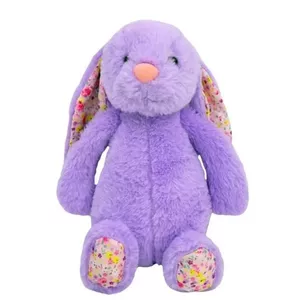 Plush toy TULILO Mikhail Bunny purple, 25 cm soft stuffed animal
