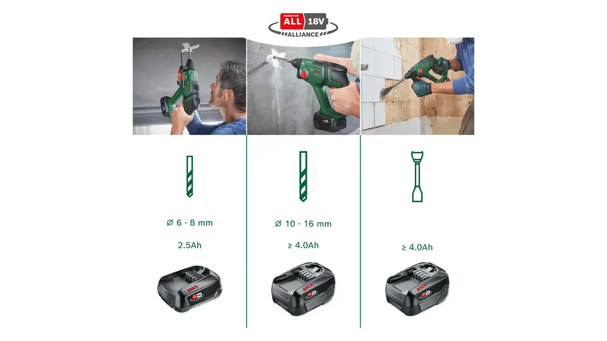 Bosch UniversalHammer 18V akumulatora perforators Photo 2