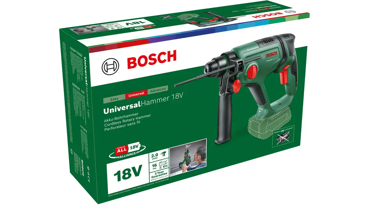 Bosch UniversalHammer 18V akumulatora perforators Photo 4