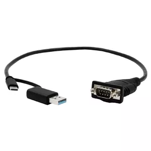 Серийный кабель EXSYS EX-23001 черный 0.5м USB Type-A USB Type-C DB-9