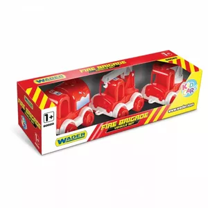 Toy cars set Wader Fire Engine 3 Cars Set 60023 – 3-piece plastic fire truck toys