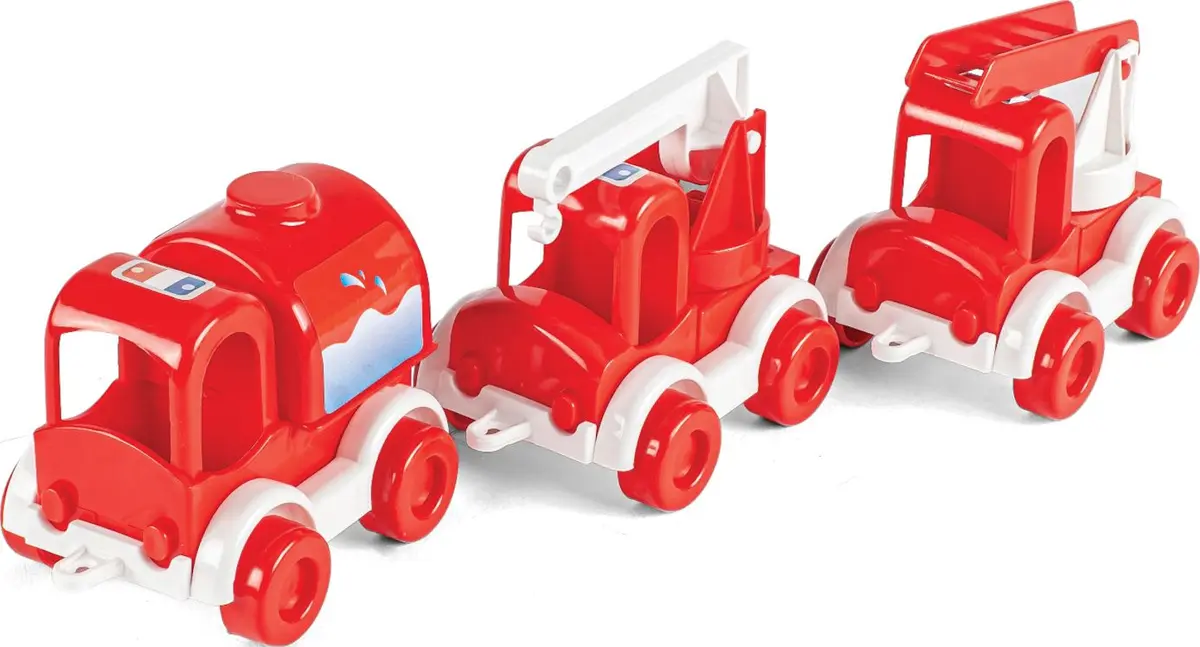 Wader Fire Engine 3 Cars Set 60023 toy cars Photo 3