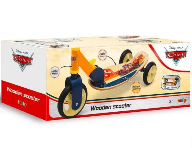 SMOBY Cars trīsriteņu koka skrejritenis Photo 2