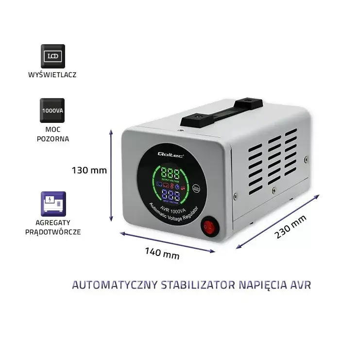 Voltage stabilizer QOLTEC 50723 1000VA Photo 3