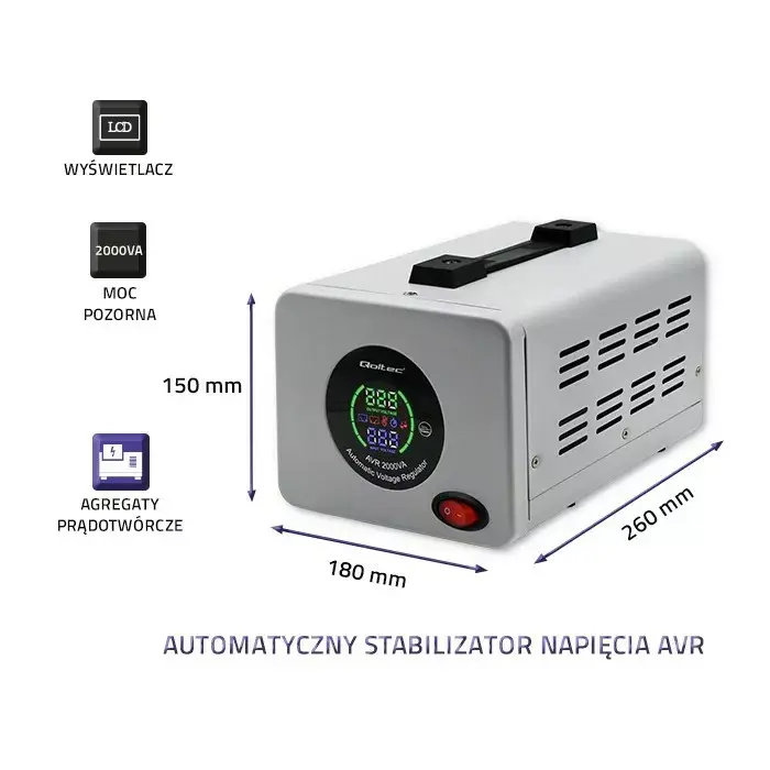 QOLTEC AVR 2000VA voltage stabilizer Photo 3