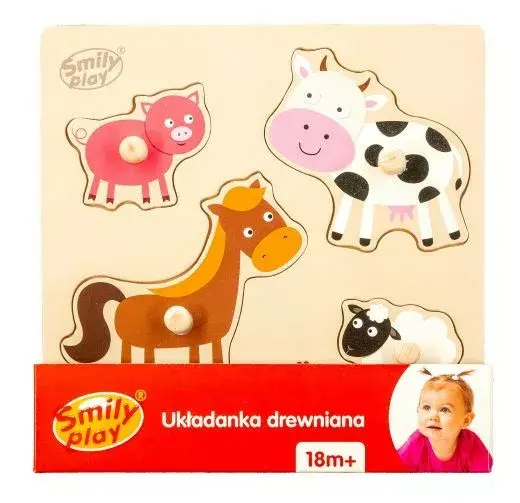 Smily SPW83798 Wooden Farm Animals Puzzle Photo 2