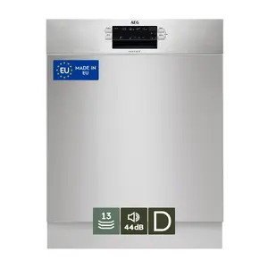 AEG FUS5360CZM Встраиваемая под столешницу посудомоечная машина 13 комплектов 60 см Нержавеющая сталь AirDry SoftSpikes Дисплей 44 дБ Класс D