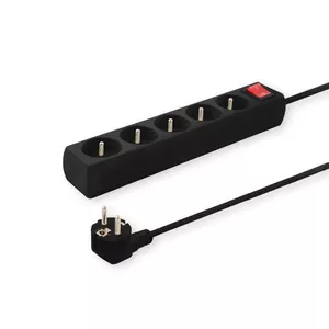 Savio LZ-01 power extension 1.5 m 5 AC outlet(s) Indoor Black