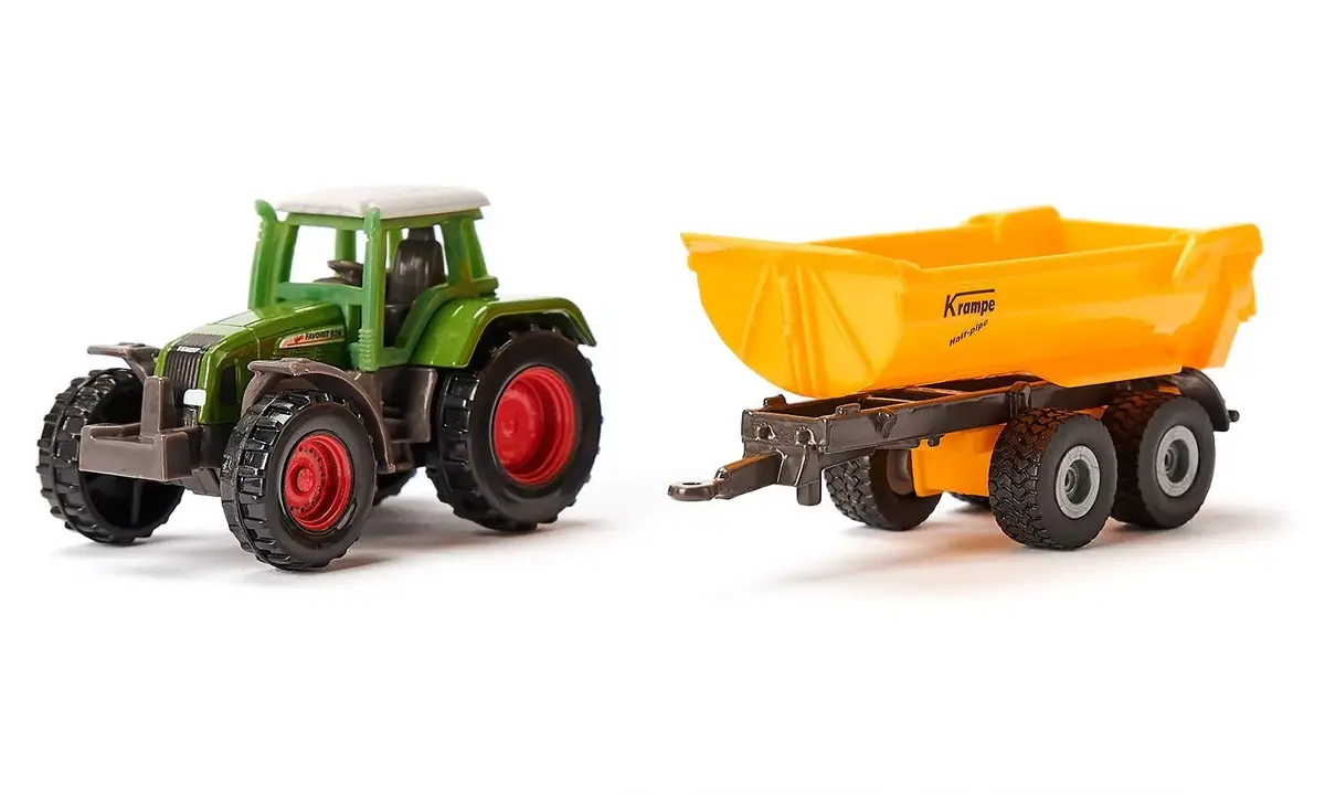 Siku Fendt traktors ar Krampe tipa piekabi Photo 3