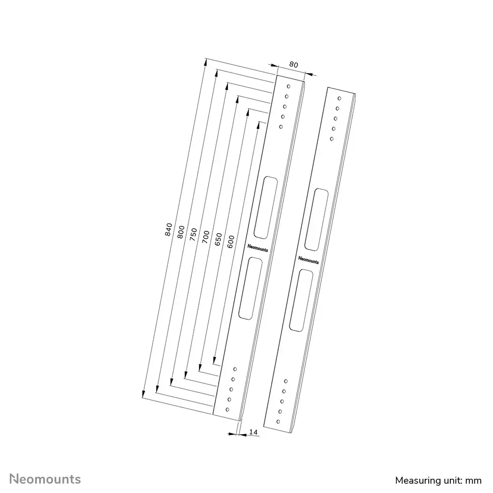 Extension kit Neomounts AWL-250BL18 Photo 6