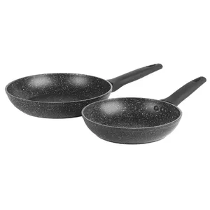 Frypan Russell Hobbs RH00490MOB 20 & 24 cm Marble Black — set of two non-stick pans