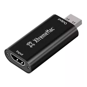 USB grafikas adapteris XtremeMac XWH-AAH1-13 — USB Type-A uz ārēju ekrānu līdz 1920×1080, alumīnija korpuss, melns